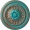 Ekena Millwork Wigan Ceiling Medallion, Hand-Painted Copper Green Patina, 16"OD x 2 1/4"P CM16WGCGS - alternate 1